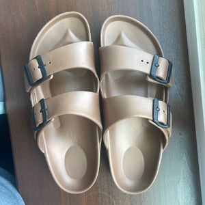 Copper waterproof Birkenstocks